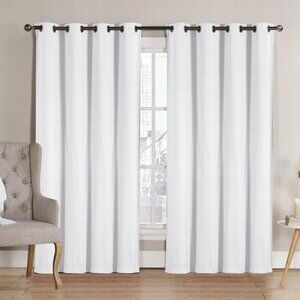 VCNY Home Neil Arctic White Grommet Single Blackout Curtain Panel 52" x 84" NWOT